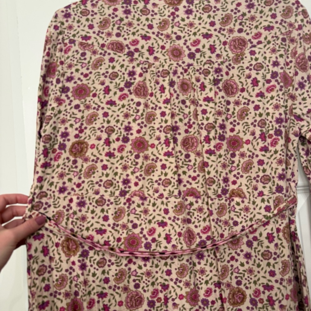 SundayUp Boho Floral Maxi | Modern Folklore Artisanal Chic Button-Down Dress - Picture 10 of 14